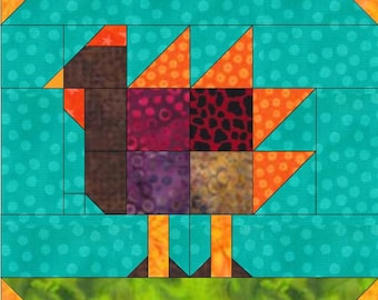 Quiltblokpatroon vogels: patchworkontwerp (digitale pdf)