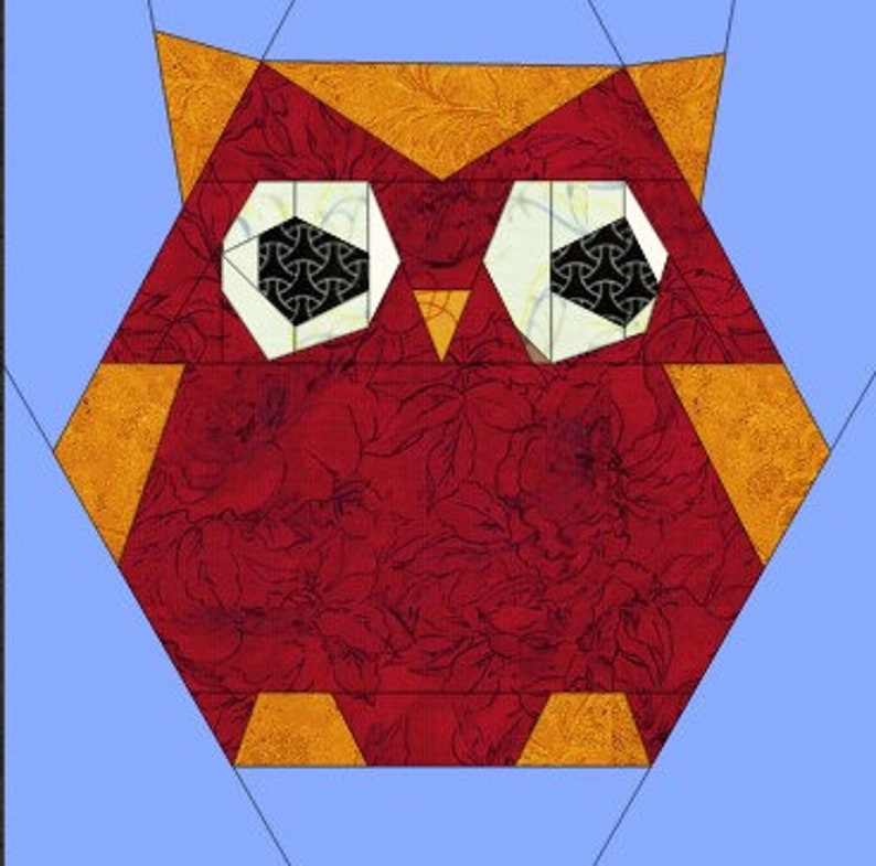 Owl Block Graphics Owl Quilt Block Pattern (PDF Pattern) - Etsy