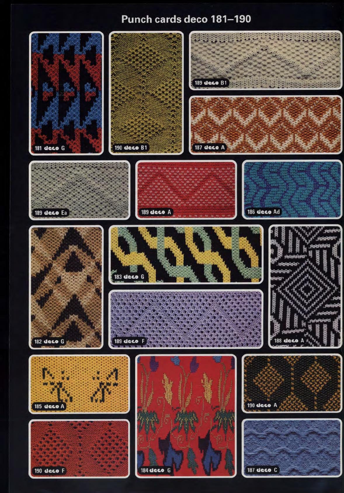 230 PASSAP Knitting Machine Punch Card Patterns Designaknit - Etsy