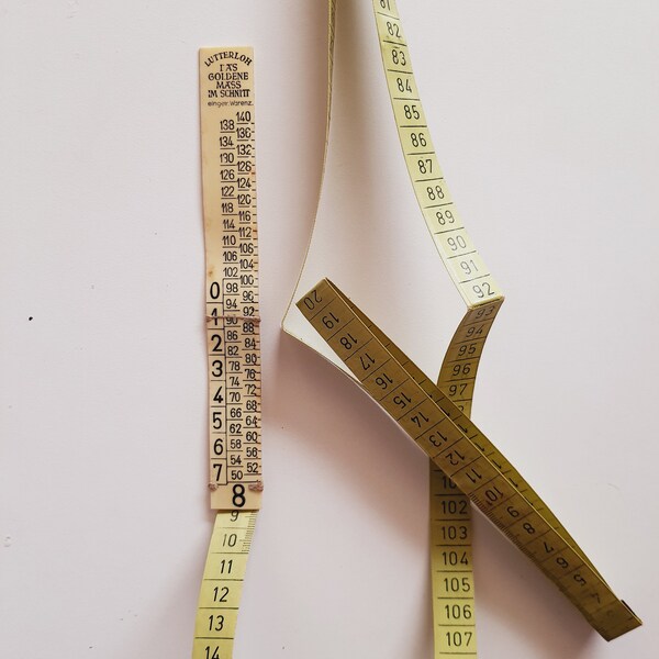 Lutterlohs Ruler with Measuring Tape from 1950s, The Golden Rule Lutterloh System, Ruler for Lutterloh Patterns, Lutterloh Patterns System