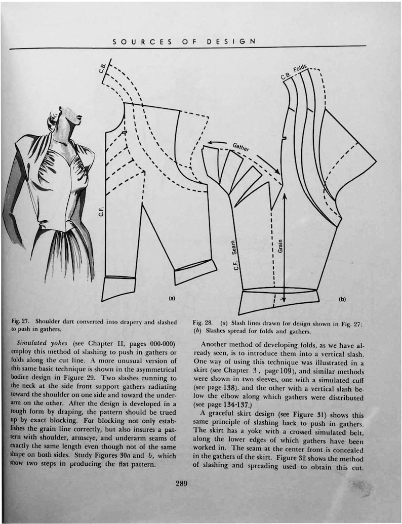 Vintage Sewing Book Vintage Illustrated Book of Draftings Etsy