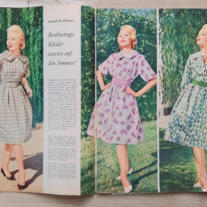 2/1960 Burda Moden , Burda 1960s, Vintage Sewing Patterns, Vintage Burda Fashion, 1960s Sewing Magazine, Fashion Magazine image 5