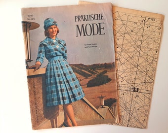 10/1960 Praktische Mode, Vintage Fashion Magazine 1960s, Vintage Sewing Patterns, 1960s German Old Fashion Magazine