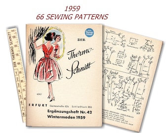 1950s Sewing Patterns: 66 Vintage Styles, All Sizes (PDF)