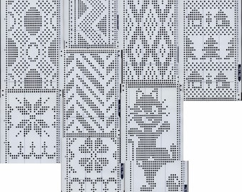 ブラザー編み機用パンチカードパターン：22デザイン（PDFダウンロード