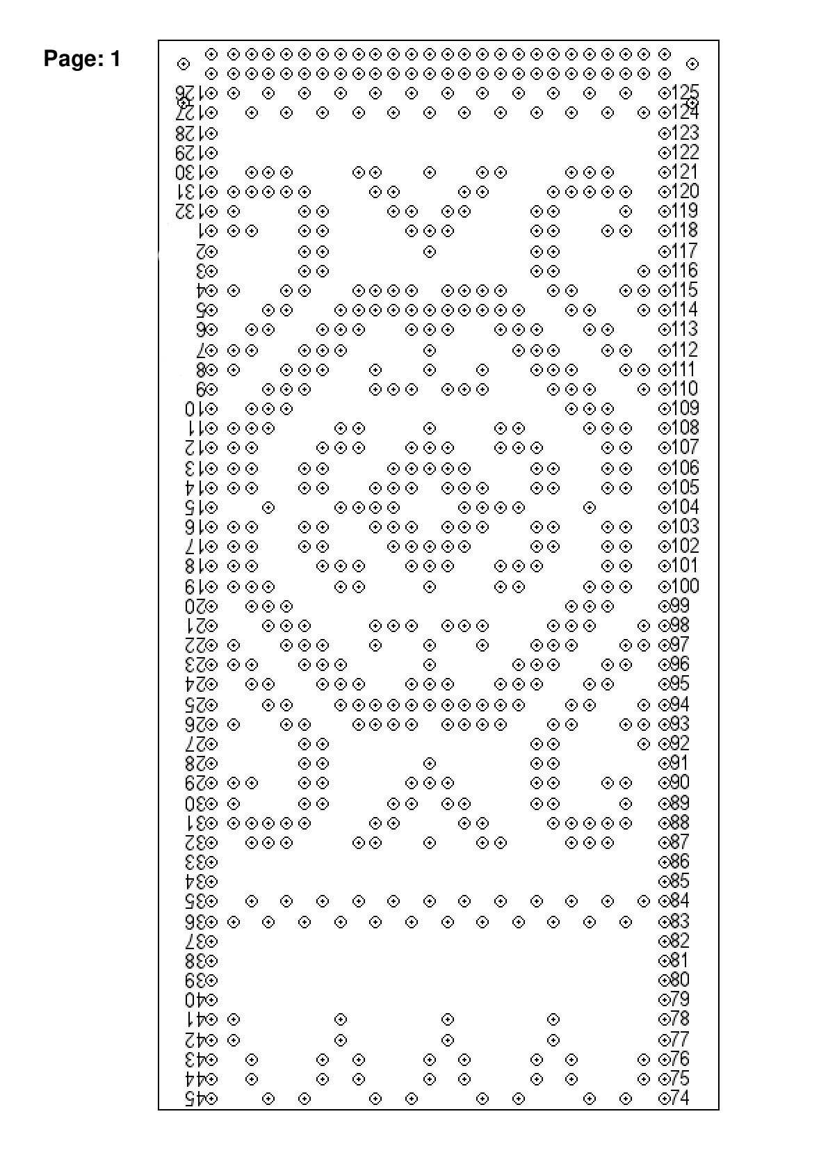 37 X Jacquard Punch Cards for Knitting Machine , 24 Stitches Punch Card