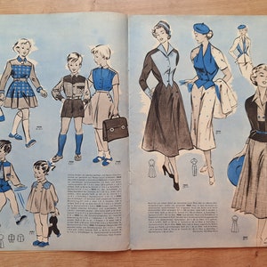 7/1953 Praktische Mode, Vintage Fashion Magazine 1950s, Vintage Sewing Patterns, 1950s German Old Fashion Magazine image 5