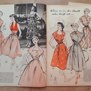 6/1953 Praktische Mode, Vintage Fashion Magazine 1950s, Vintage Sewing Patterns, 1950s German Old Fashion Magazine Bild 7