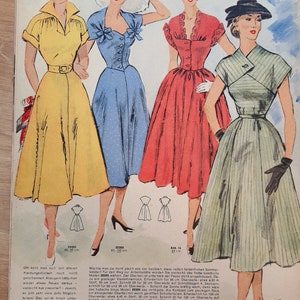 4/1953 Praktische Mode, Vintage Fashion Magazine 1950s, Vintage Sewing Patterns, 1950s German Old Fashion Magazine Bild 9