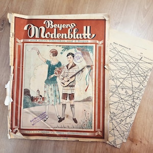 1/1926 Beyers Modenblatt, 1920s Fashion Magazine, 1920s Sewing Patterns, Vintage Sewing Patterns, 1920s German Fashion Magazine