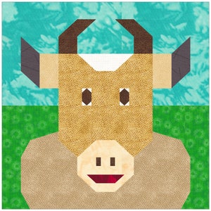 Cows Qult Block Pattern, Farm Quilt Pattern PDF