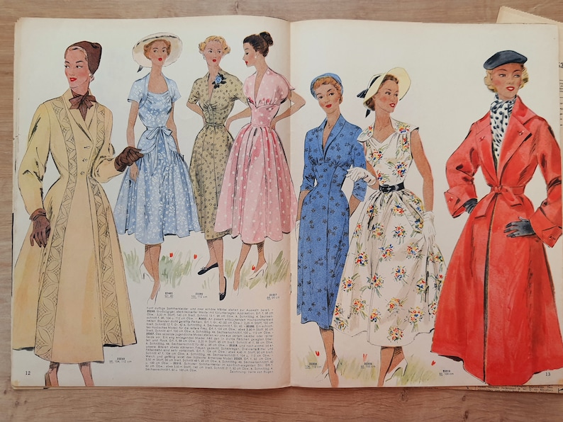 4/1953 Praktische Mode, Vintage Fashion Magazine 1950s, Vintage Sewing Patterns, 1950s German Old Fashion Magazine Bild 7