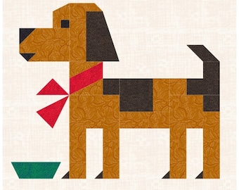 Dog Quilt Block Pattern:  (PDF Pattern)