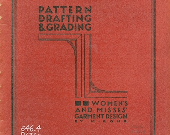 Vintage Sewing  Book, Pattern Drafting and Grading, Dressmaking, Fitting and Pattern Alteration, ebook PDF Download, 160 Pages