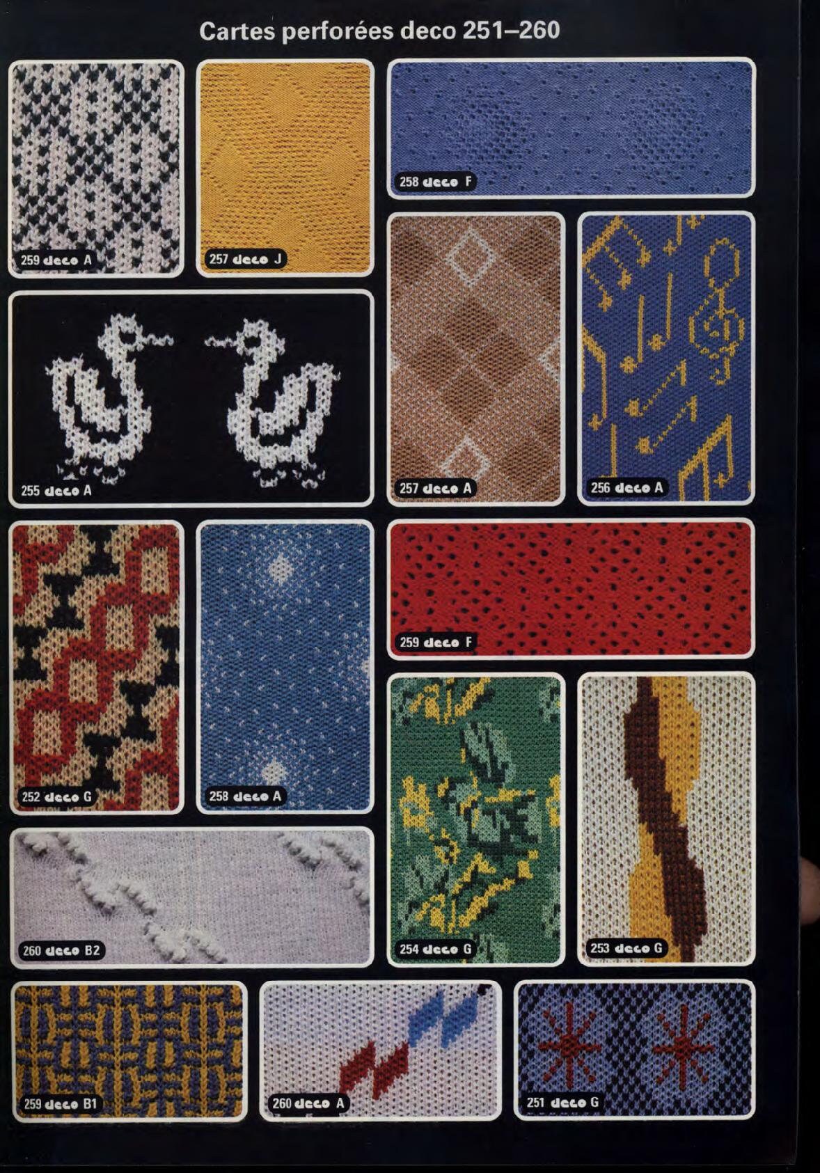 230 PASSAP Knitting Machine Punch Card Patterns Designaknit - Etsy