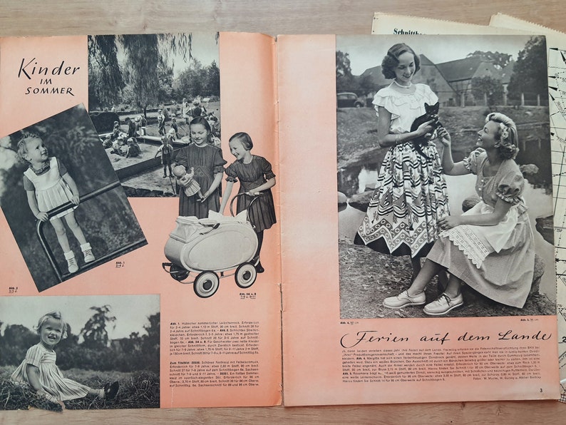 6/1953 Praktische Mode, Vintage Fashion Magazine 1950s, Vintage Sewing Patterns, 1950s German Old Fashion Magazine Bild 5