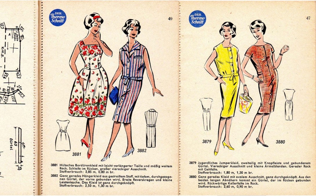All Size Pattern 1950s Sewing Patterns: 66 All Sizes, Pattern Drafting System (PDF) - Etsy