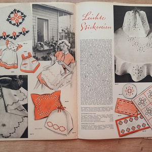 6/1953 Praktische Mode, Vintage Fashion Magazine 1950s, Vintage Sewing Patterns, 1950s German Old Fashion Magazine Bild 9