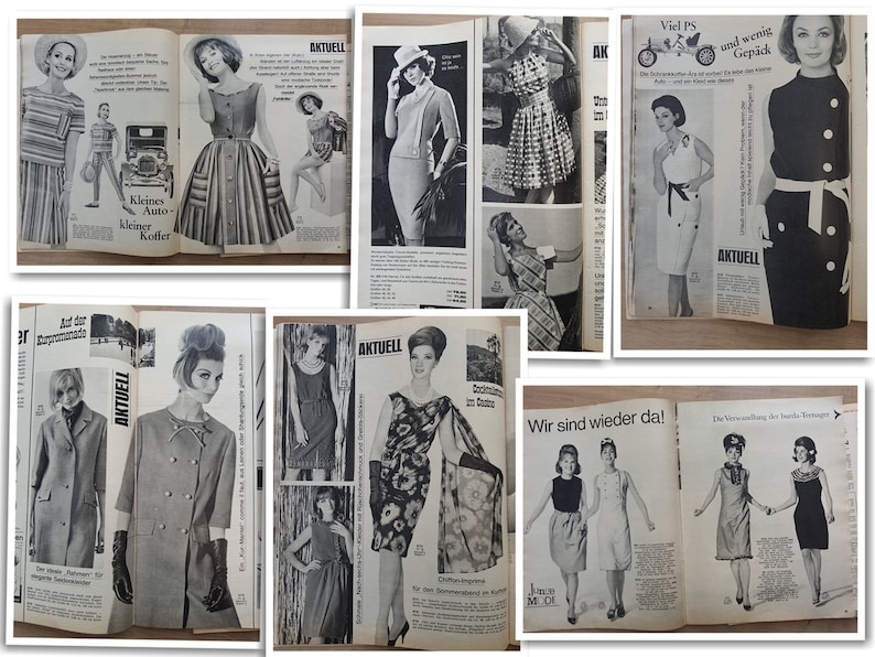 5/1963 Burda Moden , Burda 1960s, Vintage Sewing Patterns, Vintage Burda Fashion, 1960s Sewing Magazine, Fashion Magazine image 10