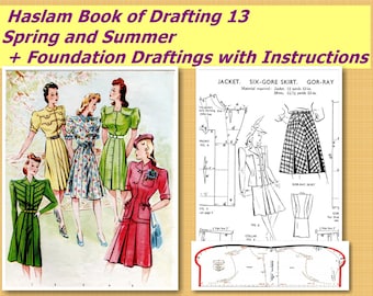 1943 Haslam Dresscutting System: Ladies' Fashions Drafting Book (PDF) -  Etsy Israel