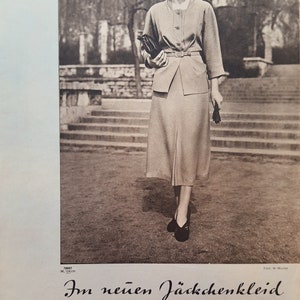 7/1953 Praktische Mode, Vintage Fashion Magazine 1950s, Vintage Sewing Patterns, 1950s German Old Fashion Magazine image 10