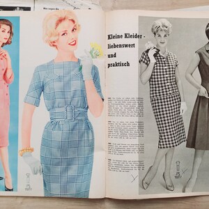 2/1960 Burda Moden , Burda 1960s, Vintage Sewing Patterns, Vintage Burda Fashion, 1960s Sewing Magazine, Fashion Magazine image 7