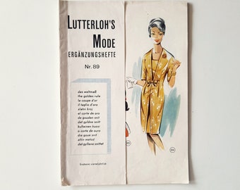 Lutterloh Supplement 89/1963, The Golden Rule Lutterloh System, Lutterloh Patterns, Vintage Fashion Magazine, Book of Draftings