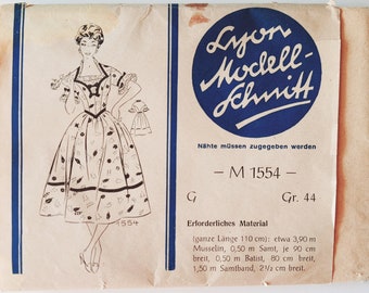 Patrón de costura para vestido de cóctel de los años 50 - Talla 44