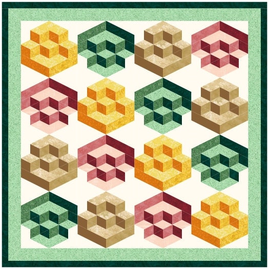 3D Quilt Block Pattern Modern (PDF) - Etsy