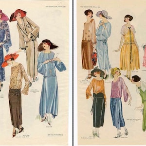 Vintage Fashion Catalog 1930s,illustration Clothes Women Art
