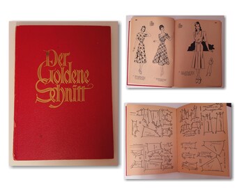 The Golden Rule Book 1940, The Golden Rule Lutterloh System, Lutterloh Patterns, Vintage Fashion Magazine,  Vintage Book of Draftings