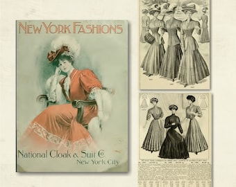 1907 Vintage Fashion Gewerblicher Katalog, ebook PDF Download, 75 Seiten
