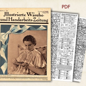PDF 12/1937 Lingerie and Homewear, Vintage Sewing Patterns, 1930s Sewing Magazine, German Vintage  Fashion Magazine