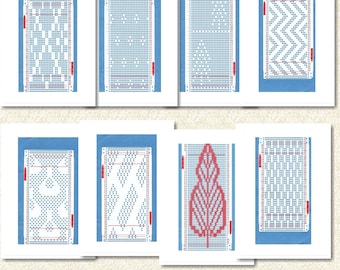 20x Knitting Machines Punch Cards , 24 Stitches  Punchcard Patterns , ebook PDF Download, 48 pages