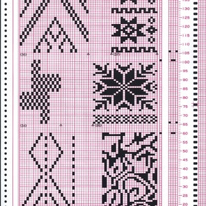 48 Patterns for MYLAR Sheet +dak files,  Brother Knitting Machine , Machine Knitting Patterns, Punchcard Patterns , ebook PDF Download