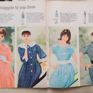 2/1960 Burda Moden , Burda 1960s, Vintage Sewing Patterns, Vintage Burda Fashion, 1960s Sewing Magazine, Fashion Magazine image 2