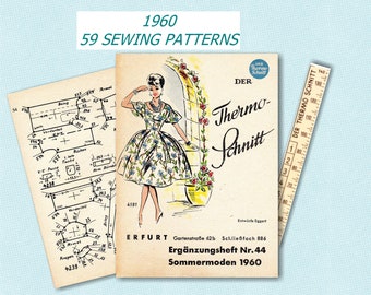 1960s Schnittmuster: 59 All Sizes Vintage Styles (PDF)