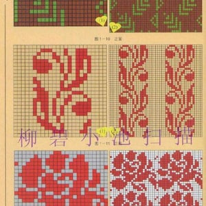 Knitting Machine Book, Punchcard Patterns , Chinese Patterns of Knitting,  PDF Download, 100 pages