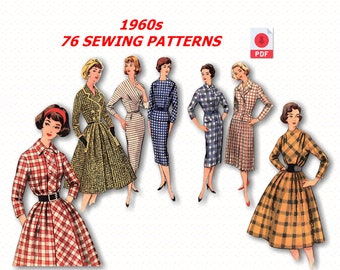 Patrons de couture des années 1960 : magazine de mode vintage - édition numérique restaurée avec patrons de couture (téléchargement PDF A1 + A4/Lettre)