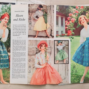 2/1960 Burda Moden , Burda 1960s, Vintage Sewing Patterns, Vintage Burda Fashion, 1960s Sewing Magazine, Fashion Magazine image 6