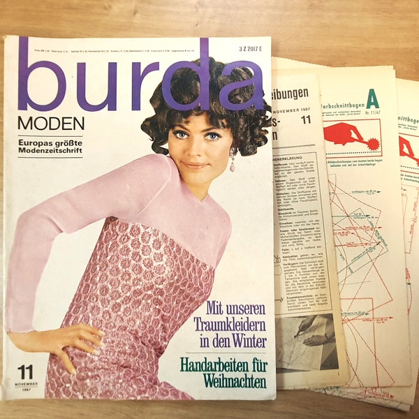 11/1967 Burda Moden , Burda 1960s, Vintage Sewing Patterns, Vintage Burda Fashion, 1960s Sewing Magazine, Fashion Magazine