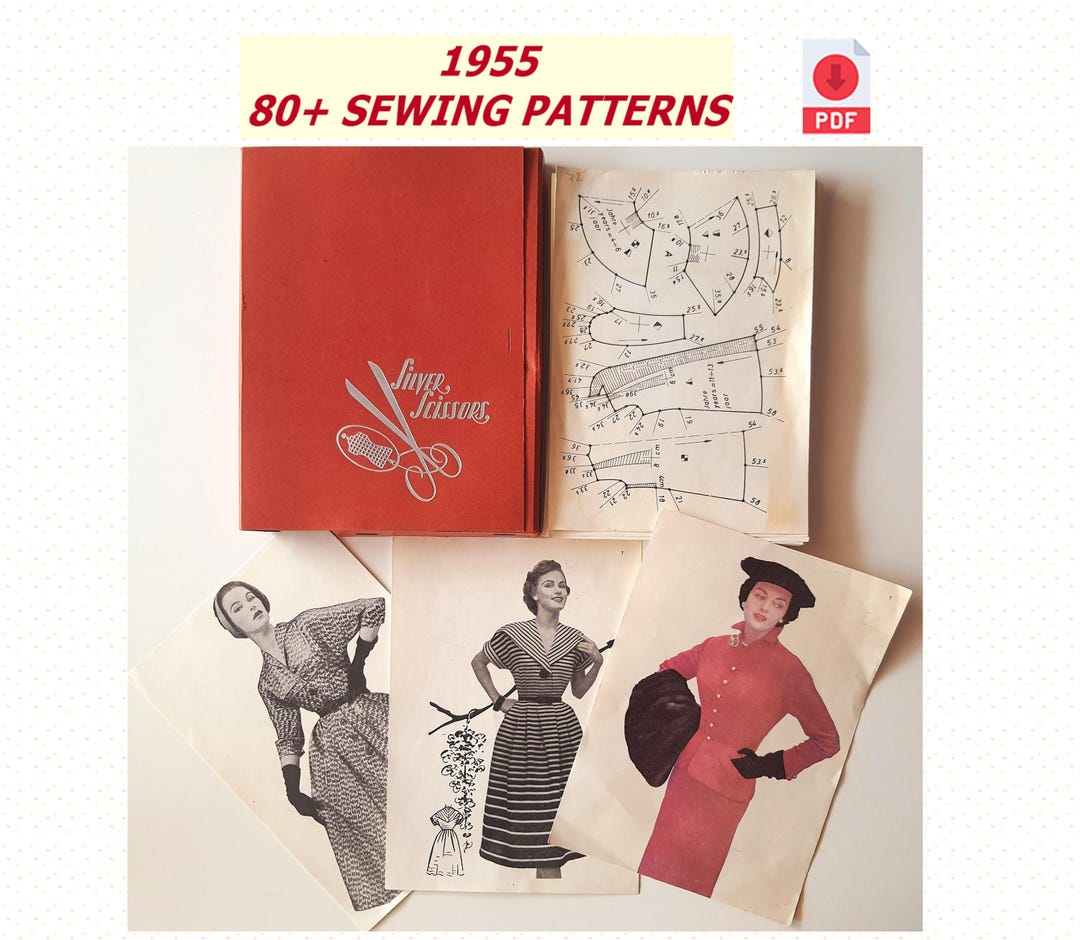 All Size Pattern 1955 Vintage Sewing Patterns: 80+ All Sizes, Pattern Drafting (PDF) - Etsy