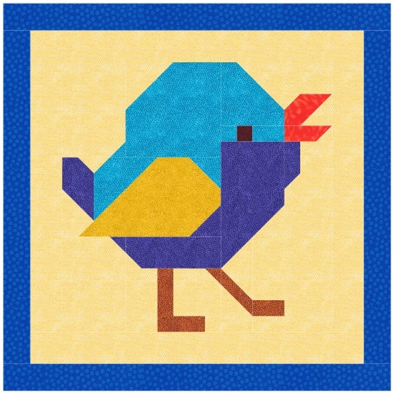 Baby Bird Quilt Block Pattern: Modern Patchwork (PDF Pattern) - Etsy
