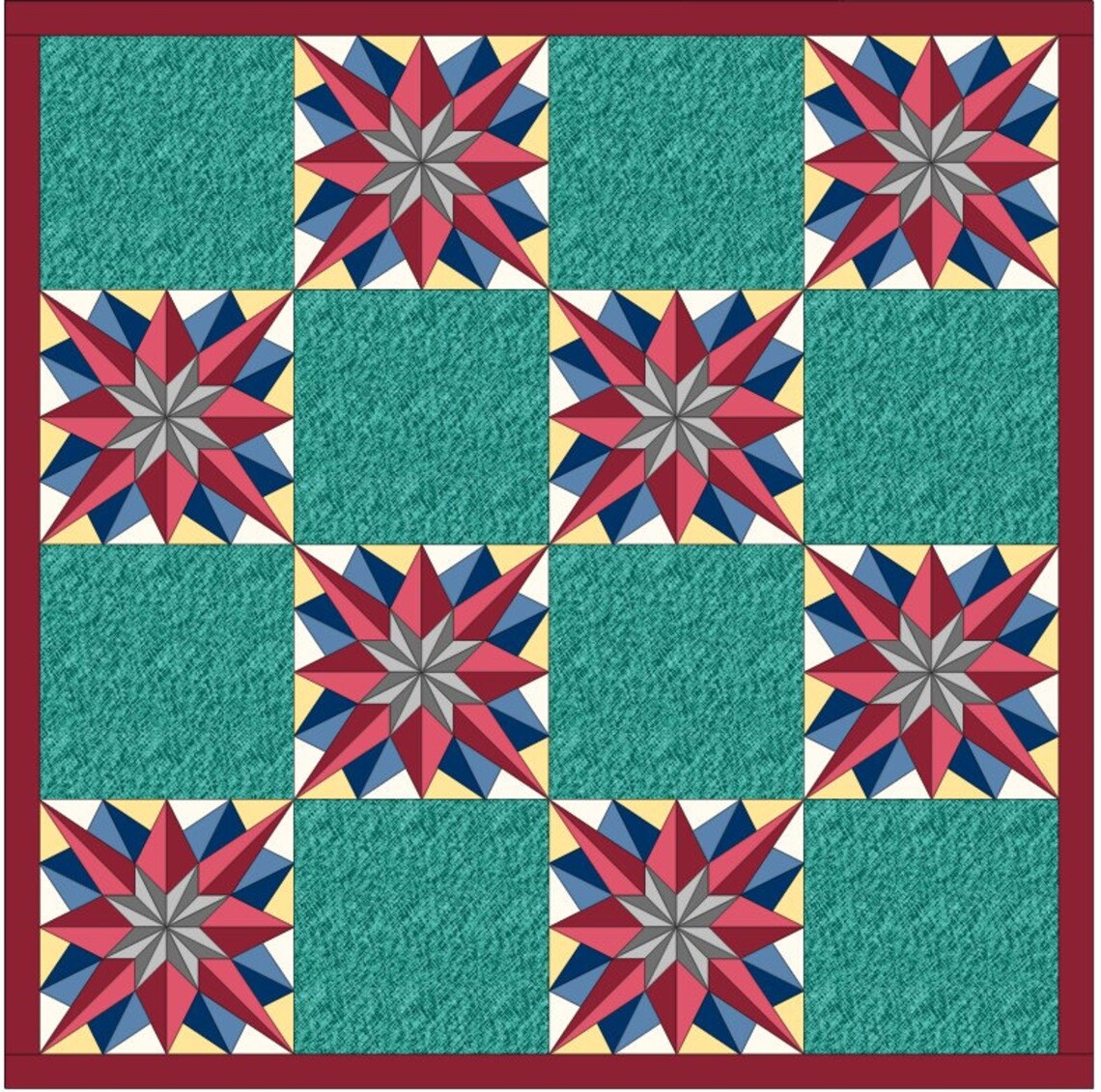 Digital Quilt Block Patterns Quilt Patterns PDF Paper Pieced Quilt ...