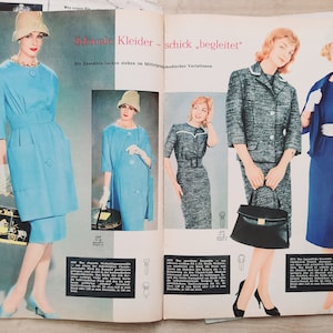 2/1960 Burda Moden , Burda 1960s, Vintage Sewing Patterns, Vintage Burda Fashion, 1960s Sewing Magazine, Fashion Magazine image 3