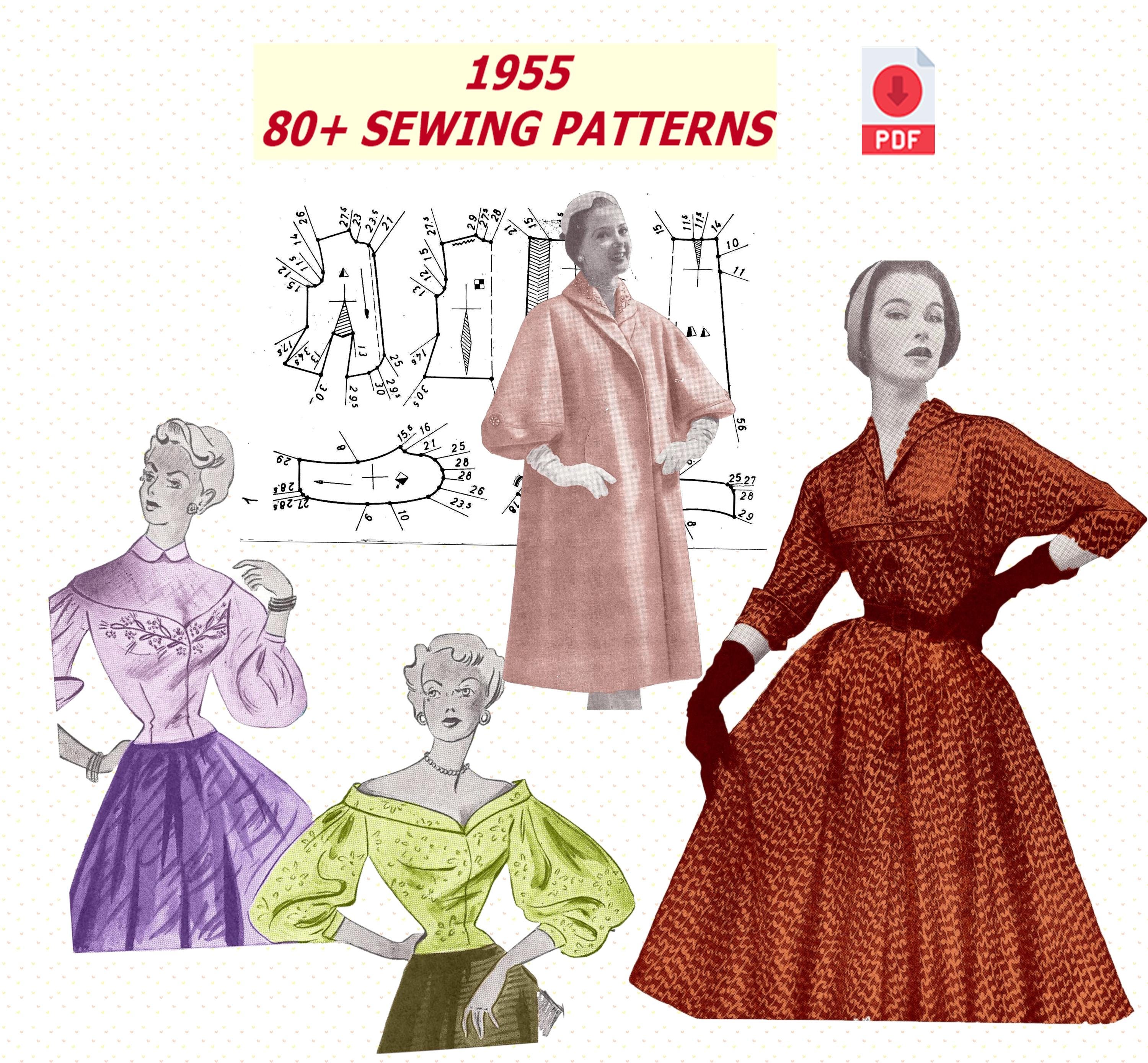 All Size Pattern 1955 Vintage Sewing Patterns: 80+ All Sizes, Pattern Drafting (PDF) - Etsy