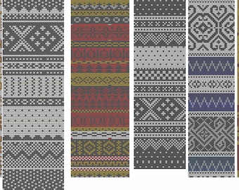 37 Fair Isle Knitting Machine Punch Card Patterns (PDF Download)