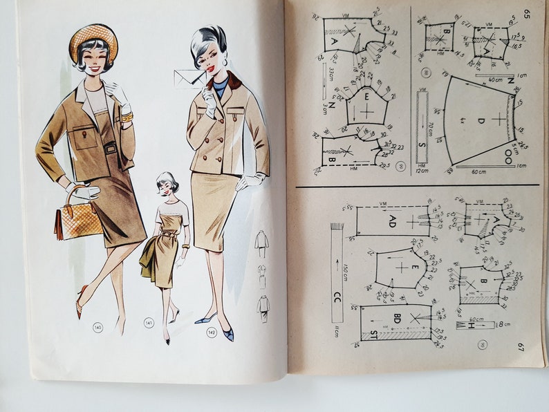 Lutterloh Supplement 90/1963, The Golden Rule Lutterloh System, Lutterloh Patterns, Vintage Fashion Magazine, Book of Draftings image 9