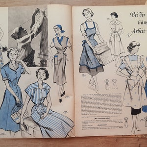 4/1953 Praktische Mode, Vintage Fashion Magazine 1950s, Vintage Sewing Patterns, 1950s German Old Fashion Magazine Bild 6
