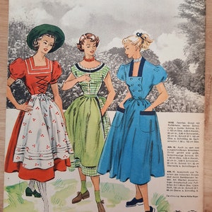 6/1953 Praktische Mode, Vintage Fashion Magazine 1950s, Vintage Sewing Patterns, 1950s German Old Fashion Magazine Bild 8